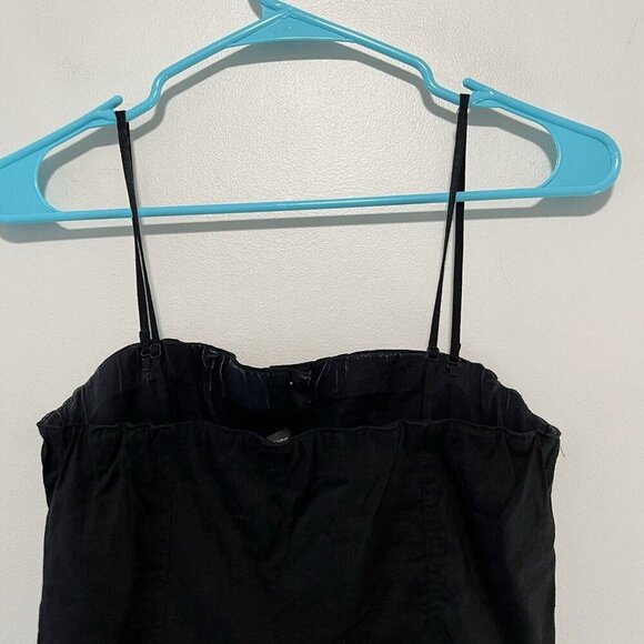 Theory‎ Black Kayleigh Eco Crunch Waist Convertible Button Front Linen Dress - Picture 9 of 13